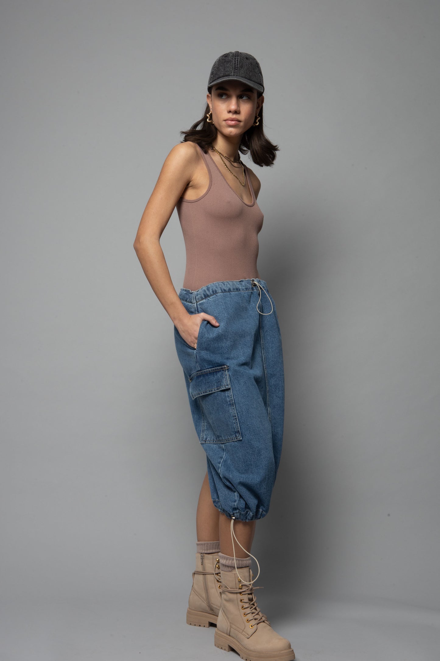 Midi Denim Skirt