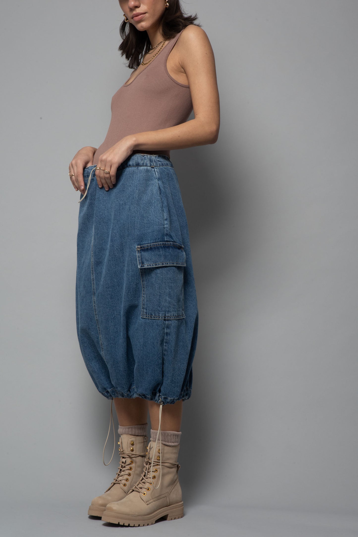 Midi Denim Skirt