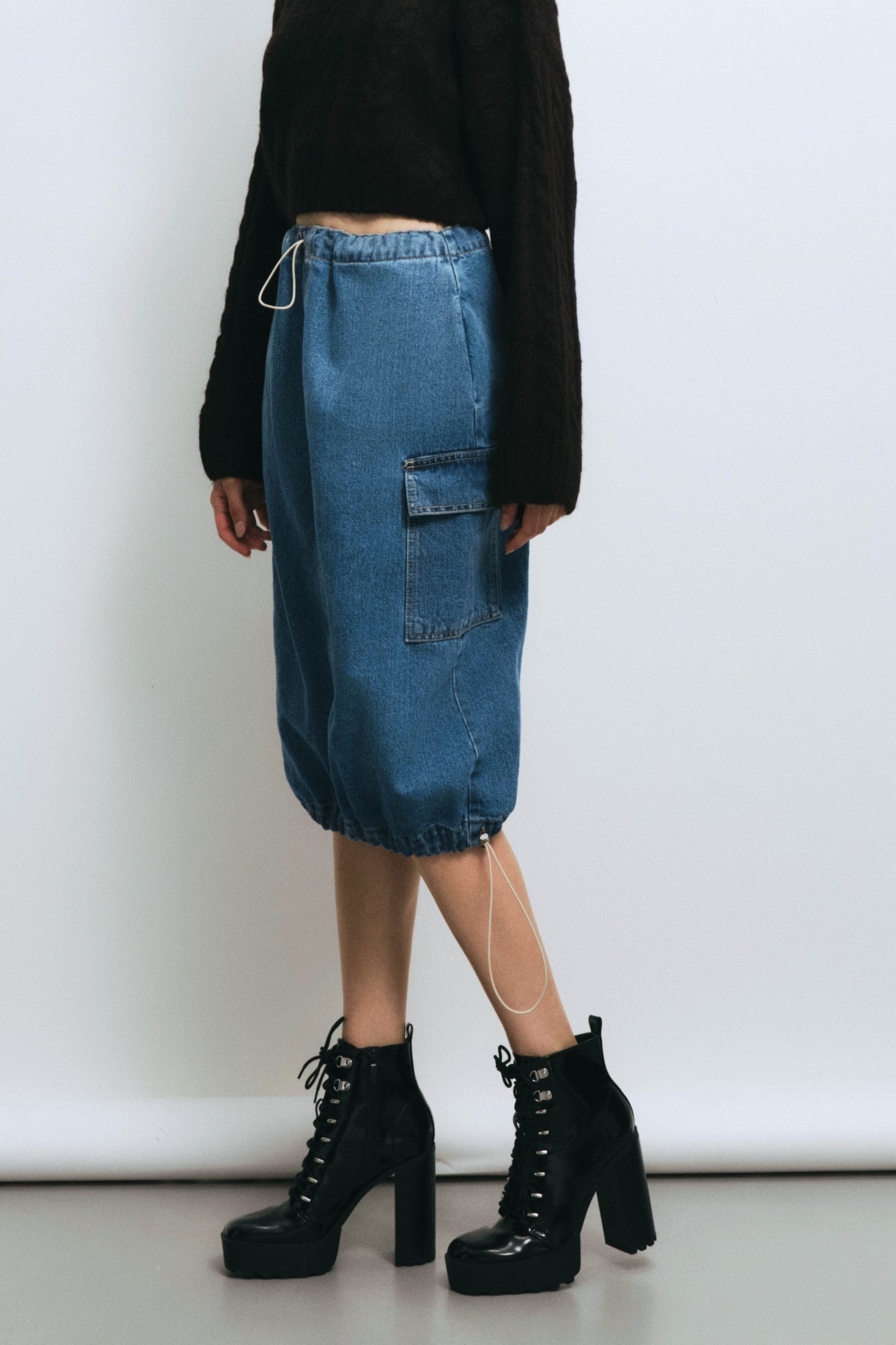 Midi Denim Skirt