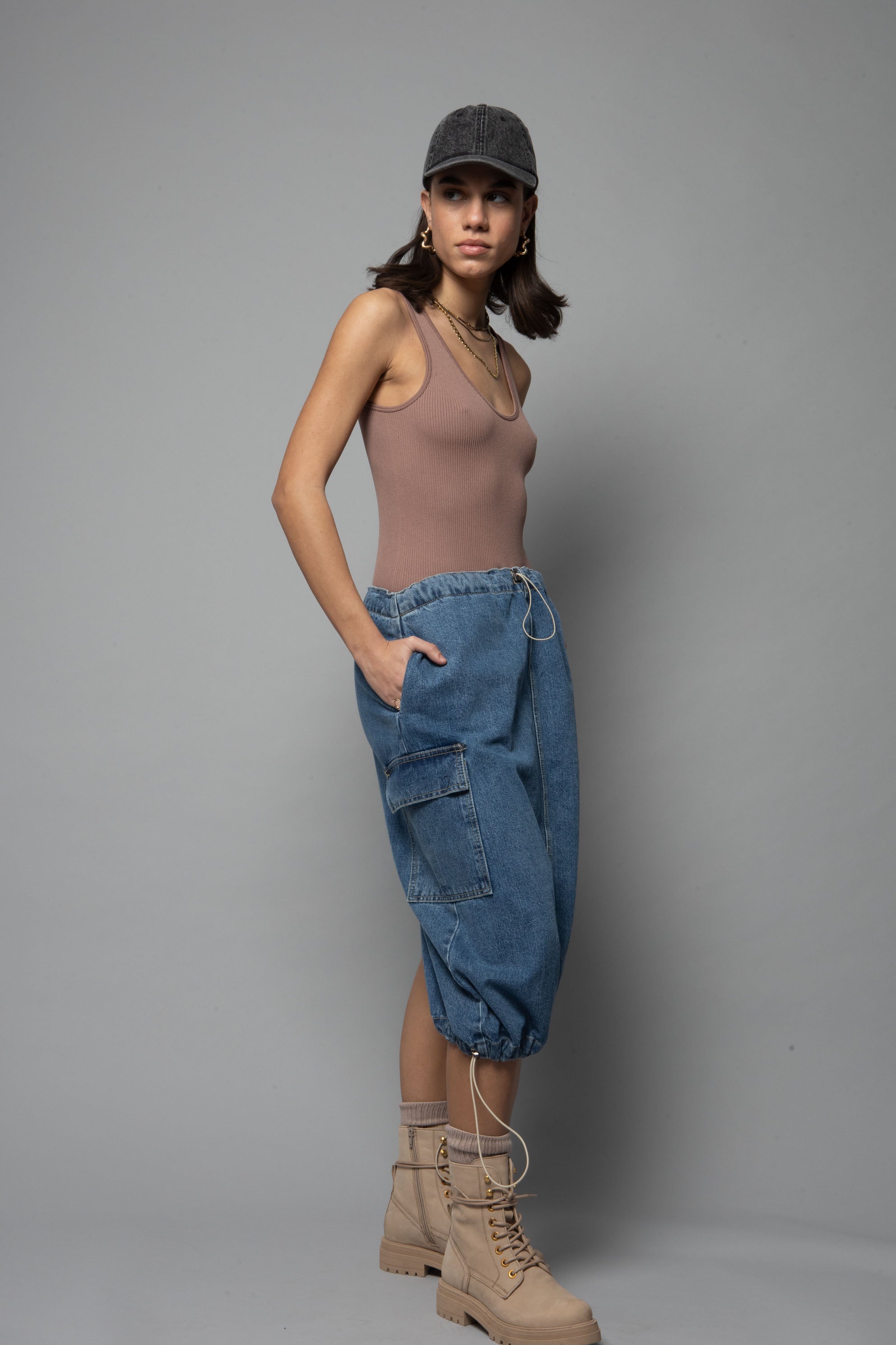Midi Denim Skirt