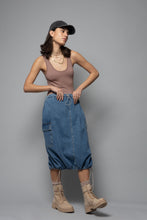 Φόρτωση εικόνας στο εργαλείο προβολής Συλλογής, Midi Denim Skirt
